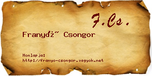 Franyó Csongor névjegykártya