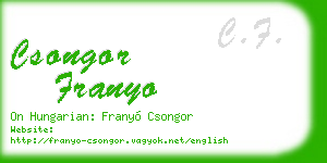 csongor franyo business card